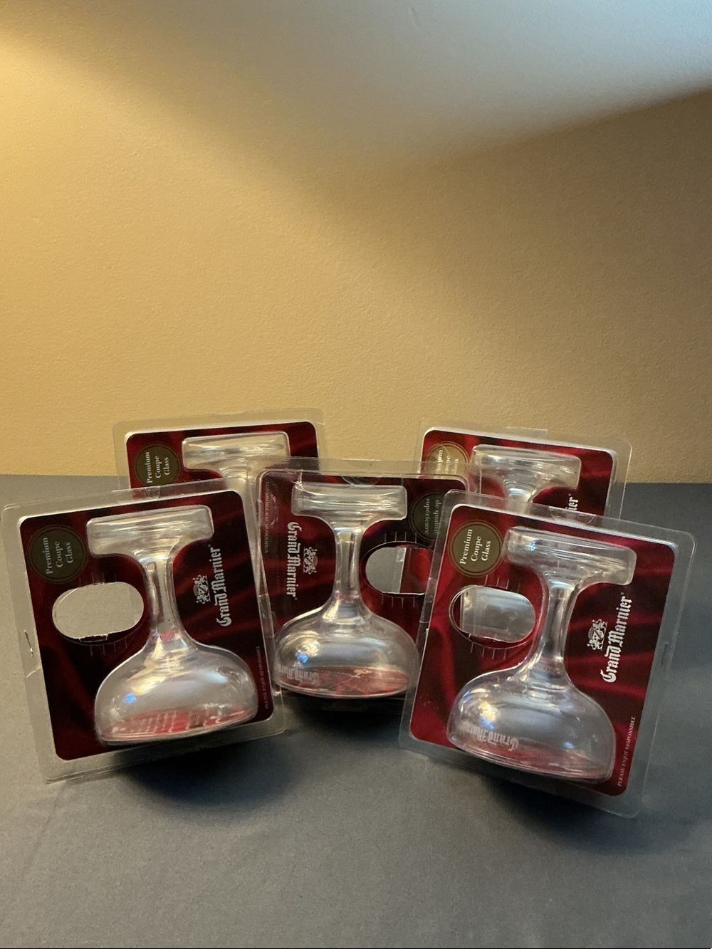 Grand Marnier Premium Coupe Glasses Set of 5 New Sealed Barware